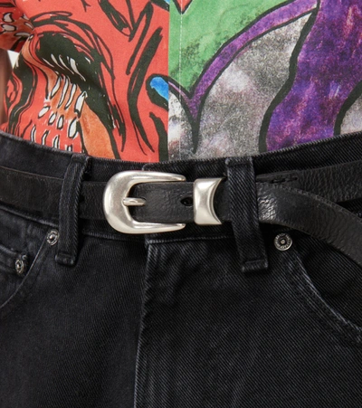 Our Legacy Belt 2 Cm Black Leather In Black