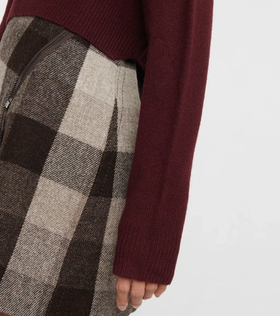 Shop Acne Studios Cashmere And Wool Cropped Sweater In Red
