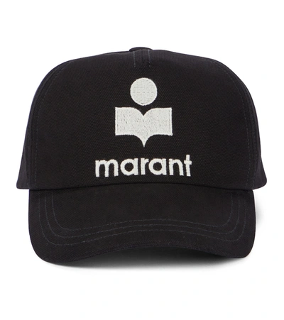 Shop Isabel Marant Tyron Cotton Baseball Cap In Black