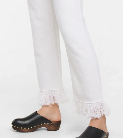 Alanui Cordillera Fringed Virgin Wool Pants In White