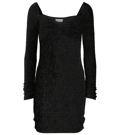 Shop Rebecca Vallance Senna Long-sleeved Minidress In Black