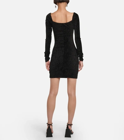 Shop Rebecca Vallance Senna Long-sleeved Minidress In Black