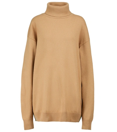 Shop Dries Van Noten Wool Turtleneck Sweater In Camel