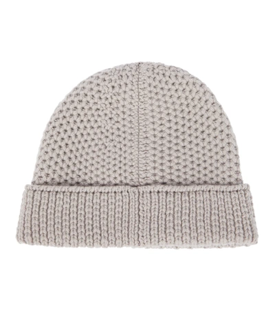 Loro Piana Rougemont Reversible Cashmere Beanie In Grey