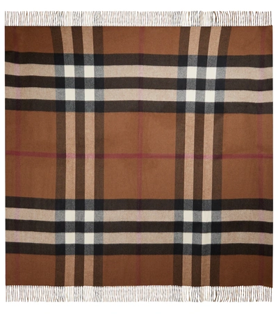 Shop Burberry Vintage Check Cashmere Blanket In Beige