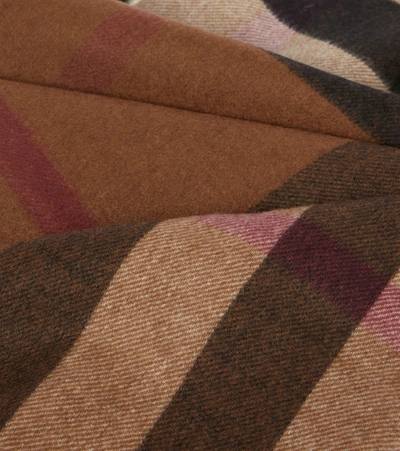 Shop Burberry Vintage Check Cashmere Blanket In Beige