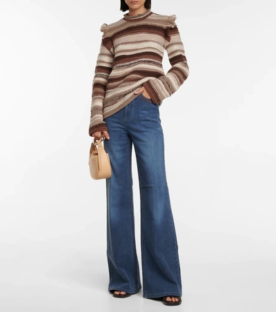 Shop Chloé Cashmere-blend Sweater In Multicoloured