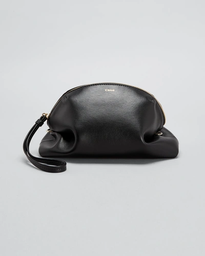 Shop Chloé Judy Mini Slouchy Leather Crossbody Bag In Black