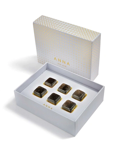 Shop Anna New York Vida Smokey Quartz Whisky Cubes, Set Of 6 In Taupe