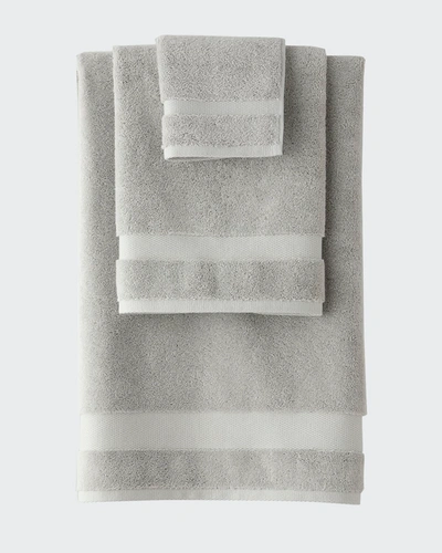 Shop Sferra Dobby Bath Towel In Grey
