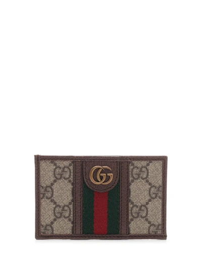 Shop Gucci Ophidia Gg Cardholder In Multi