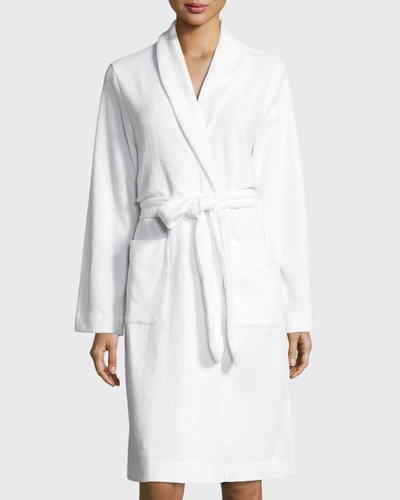 Shop Hanro Plush Short Robe In White