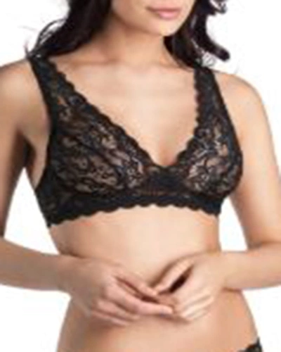 Shop Hanro Luxury Moments Soft Cup Lace Bra In Black