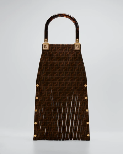 Shop Fendi Sunny Top-handle Bag In Sigaro