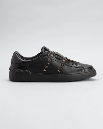 Shop Valentino Rockstud Untitled Tonal Low-top Sneakers In Black