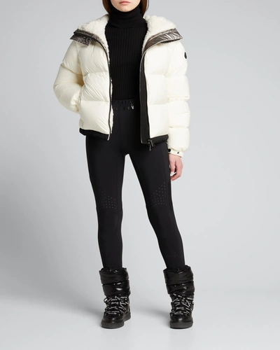 Shop Moncler Bufonie Puffer Jacket In Natural