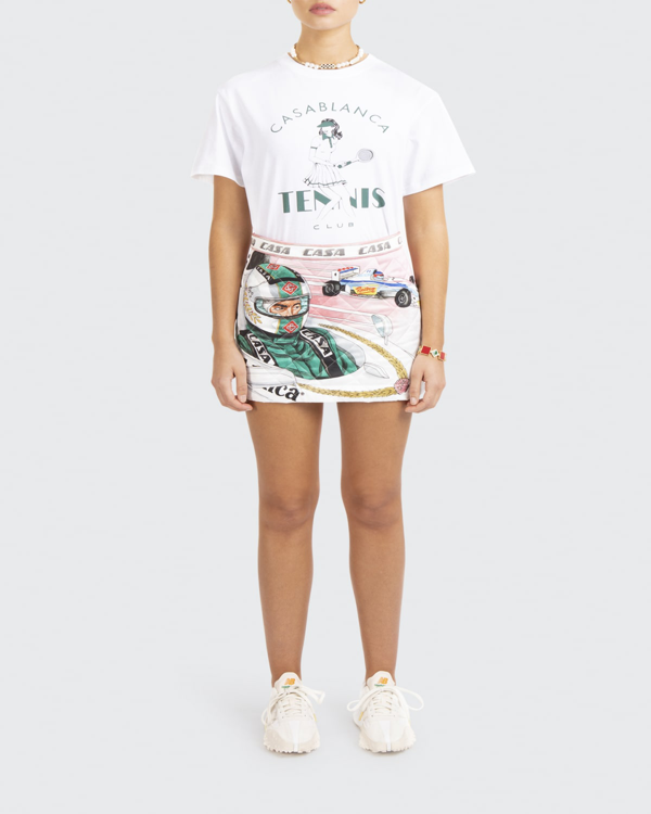 Casablanca Art Of Racing Printed Quilted Mini Skirt In The Art Of Racing |  ModeSens