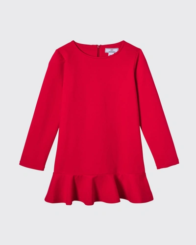 Shop Classic Prep Childrenswear Girl's Sophie Swing Dress In Lipstick Red