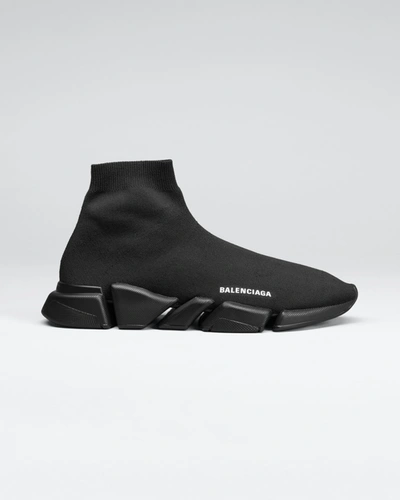 Shop Balenciaga Speed Knit Sock Trainer Sneakers In 1013 Noir