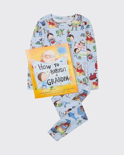 Books To Bed Kid's How To Babysit A Grandma Pajama Book Set In Pink
