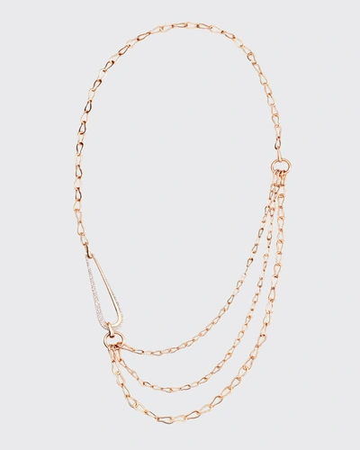 Shop Pomellato Fantina 18k Rose Gold Layered Diamond Necklace