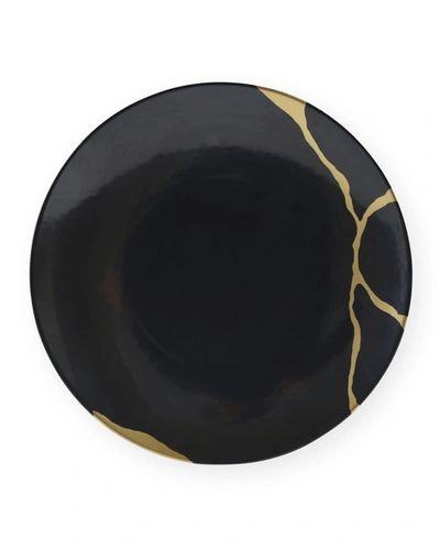 Bernardaud Kintsugi Charbon Coupe Salad Plate, 8.3"
