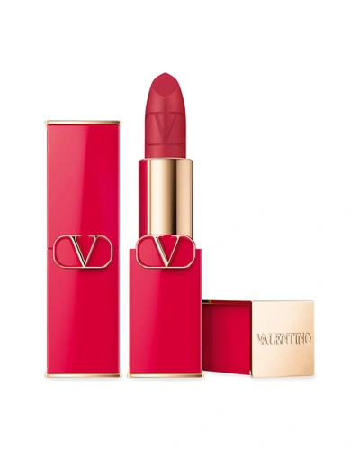 Shop Valentino Rosso Matte  Refillable Lipstick In Red