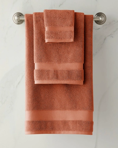 Shop Sferra Dobby Face Cloth In Copper