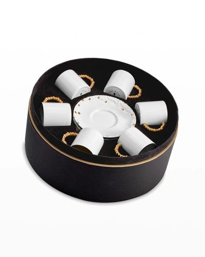 L'objet Haas 12-piece Mojave 24k Gold & Porcelain Espresso Cup & Saucer Set