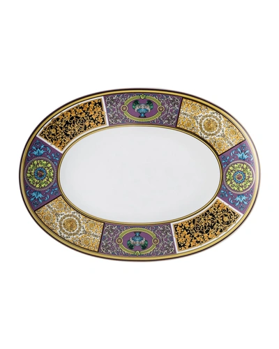 Shop Versace Barocco Mosaic Platter In Multi
