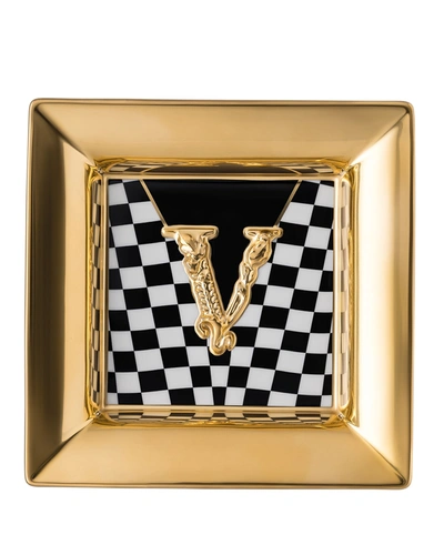 Shop Versace Virtus Candy Dish In Gold