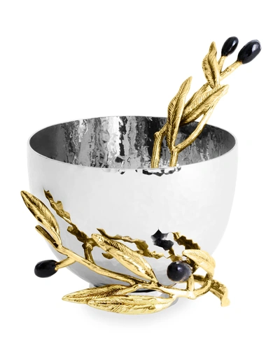 Shop Michael Aram Olive Branch Nut Dish With Spoon