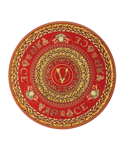 Shop Versace Virtus Holiday Tray/tart Platter In Pattern