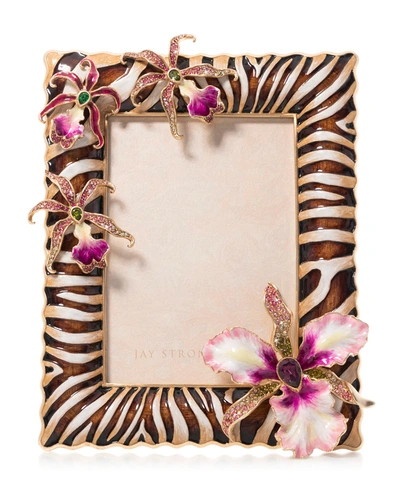 Shop Jay Strongwater Zebra Orchid Frame, 5" X 7"