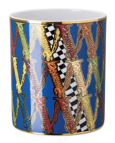 Shop Versace Virtus Vase - 7" In Pattern