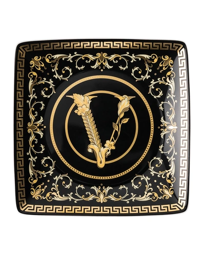 Shop Versace Virtus Gala Black Canape Dish