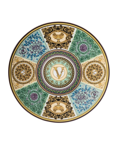 Shop Versace Barocco Mosaic Service Plate In Multi