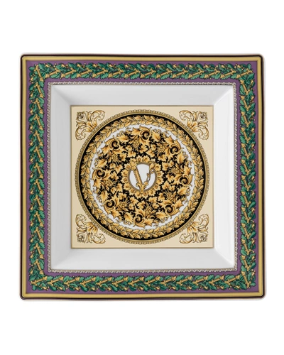 Shop Versace Barocco Mosaic Catchall Tray - 8.5" In Multi