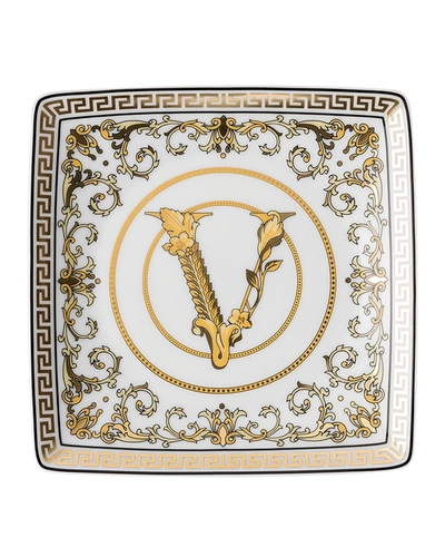 Shop Versace Virtus Gala White Canape Dish