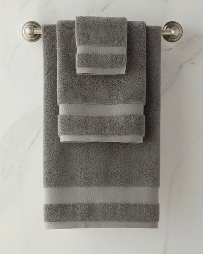 Shop Sferra Dobby Bath Towel In Iron