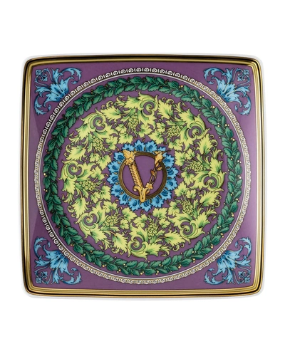 Shop Versace Barocco Mosaic Square Canape Dish In Multi