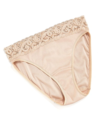 Shop Hanro Moments High-cut Briefs In Beige