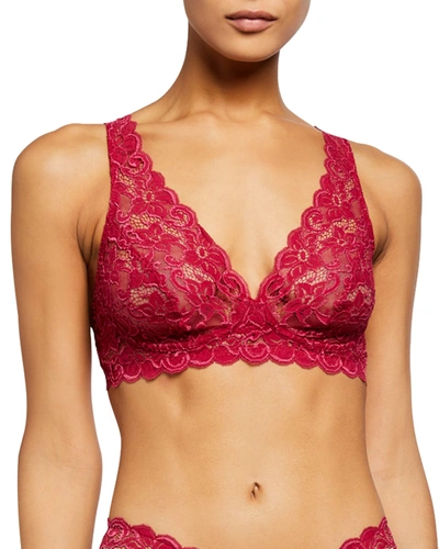 Shop Hanro Luxury Moments Soft Cup Lace Bra In Skin