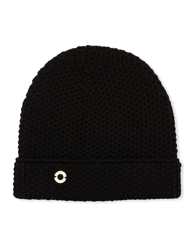 Shop Loro Piana Rougement Chain-knit Cashmere Beanie Hat In Black