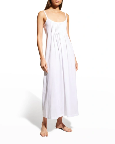 Shop Hanro Juliet Pleated Cotton Long Chemise