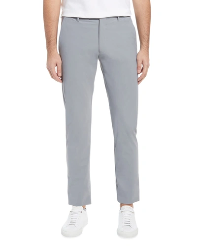 Shop Zanella Men's Solid Active Stretch Pants In Light Grey