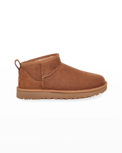 Shop Ugg Classic Ultra Mini Booties In Chestnut