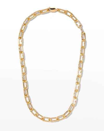 Shop Bottega Veneta Oval-link Chain Necklace In Argent/scu