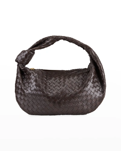 Shop Bottega Veneta Jodie Small Bag In Dark Brown