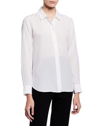 Shop Equipment Leema Silk Button-down Shirt In Brightwhite